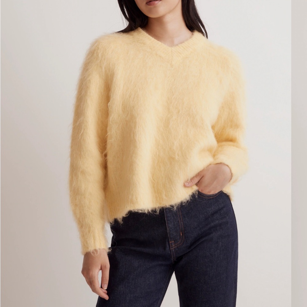 Madewell Soft Yellow Knit Top